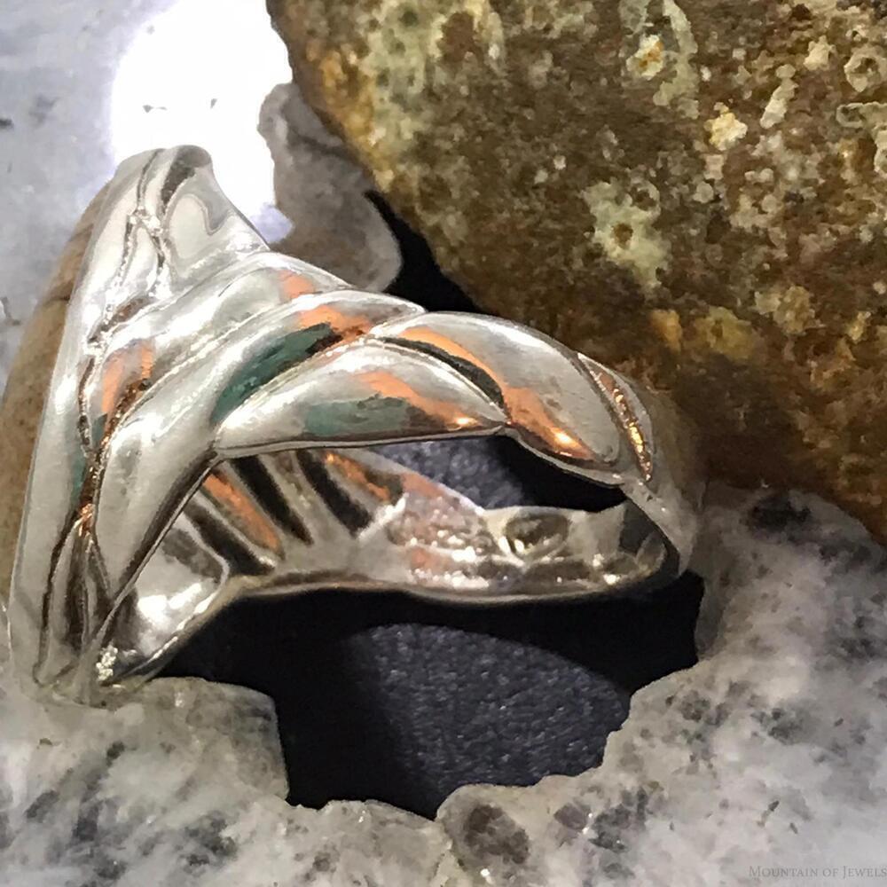 Carolyn Pollack Sterling Silver Natural Picture Jasper Ring Size 10 For Women - Picture 7 of 10